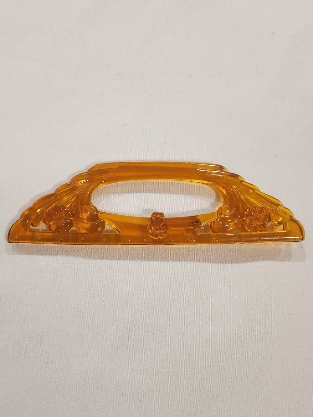 Vintage amber-colored Art Deco-style Latch Handles